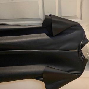 Black Faux Leather Dress